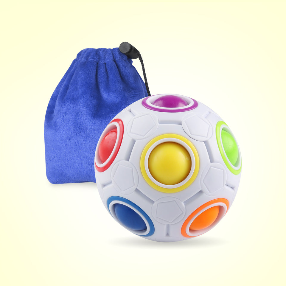 Rainbow Puzzle Ball with Pouch Color