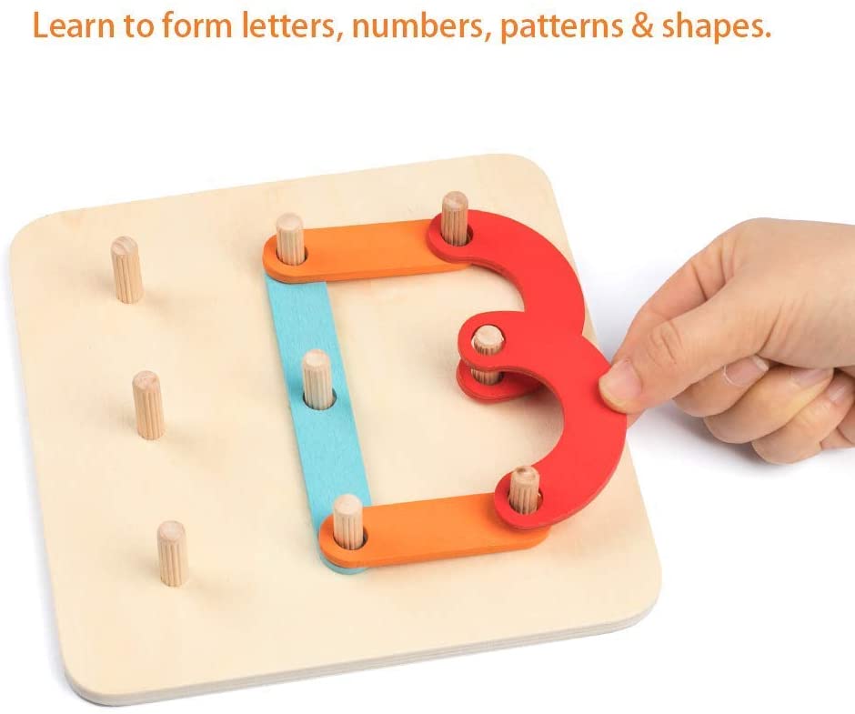 Wooden Stamp Set - Letters, Numbers, Shapes and Activity Book