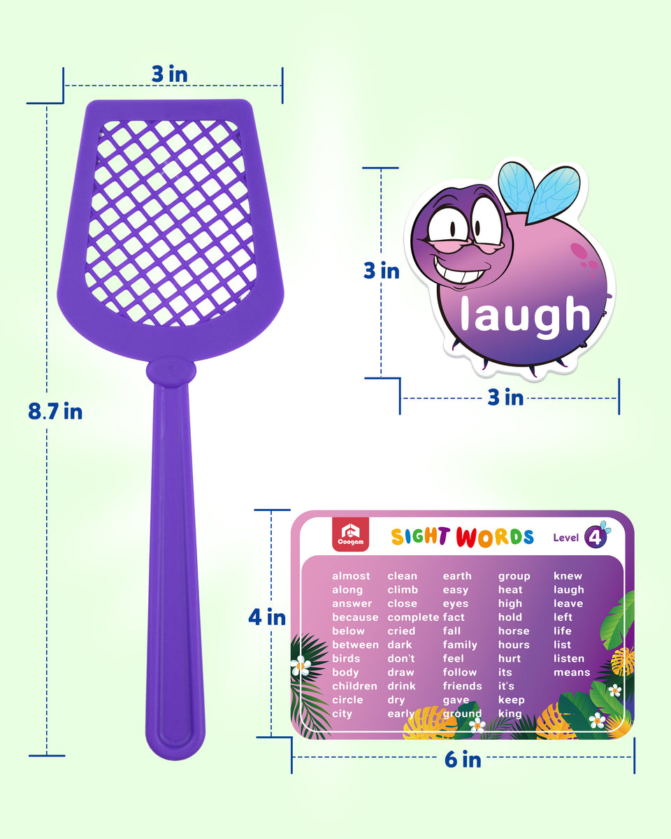 Coogam Sight Words Swat Game with 400 Fry Site Words