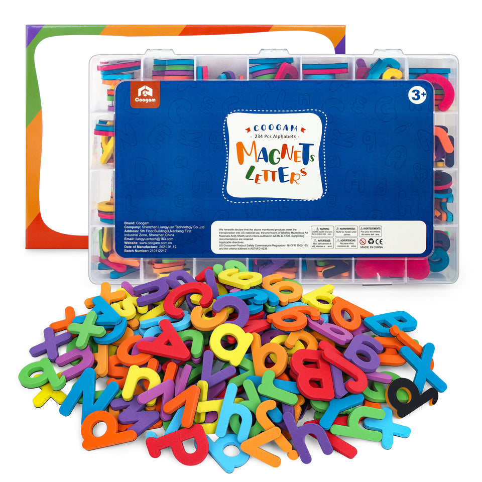 Coogam Magnetic Letters Numbers 234 Pcs