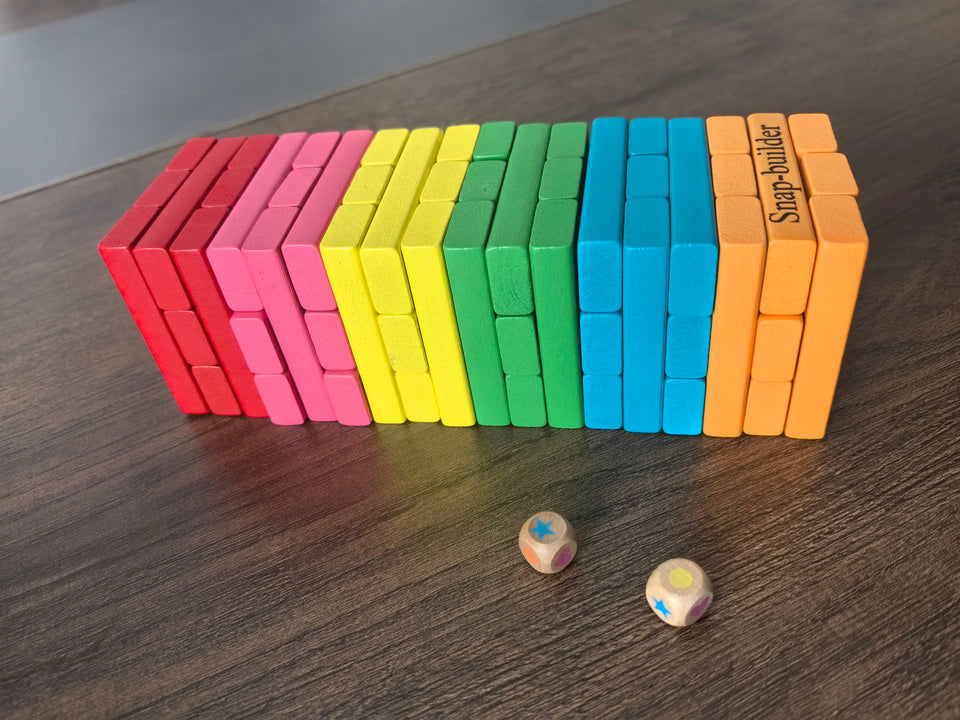 Snap-builder Wooden Blocks Stacking Game – Coogam