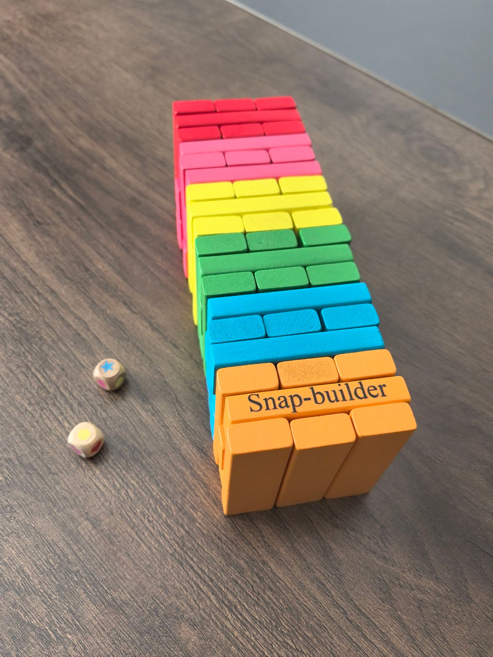 Snap-builder Wooden Blocks Stacking Game – Coogam