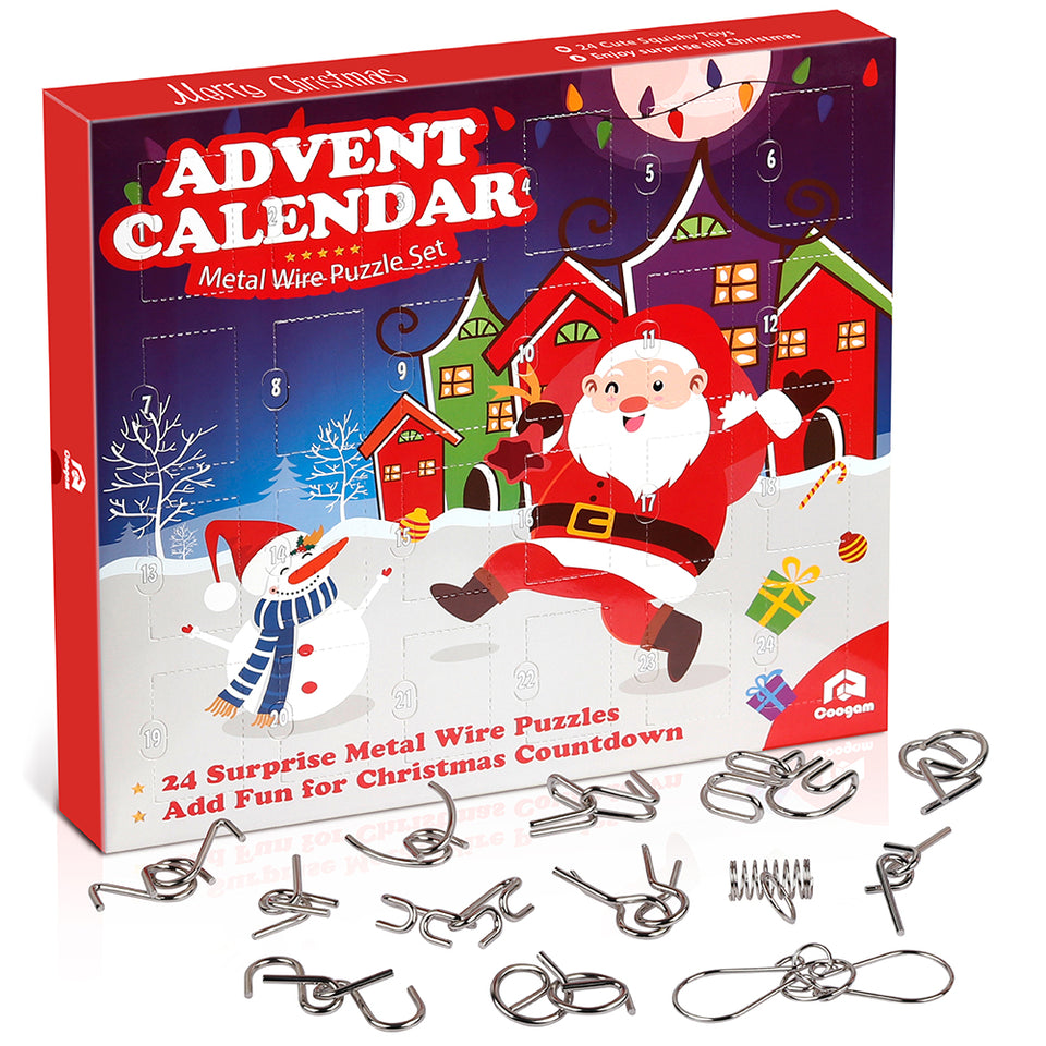 Coogam Metal Wire Puzzle Toys Advent Calendar