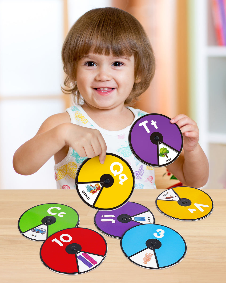 Coogam Interactive Alphabet Spinning Card for Toddler