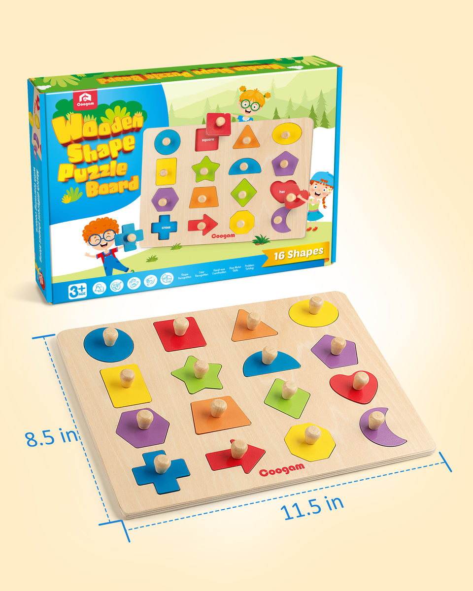 Wooden Shape Color Matching Puzzle