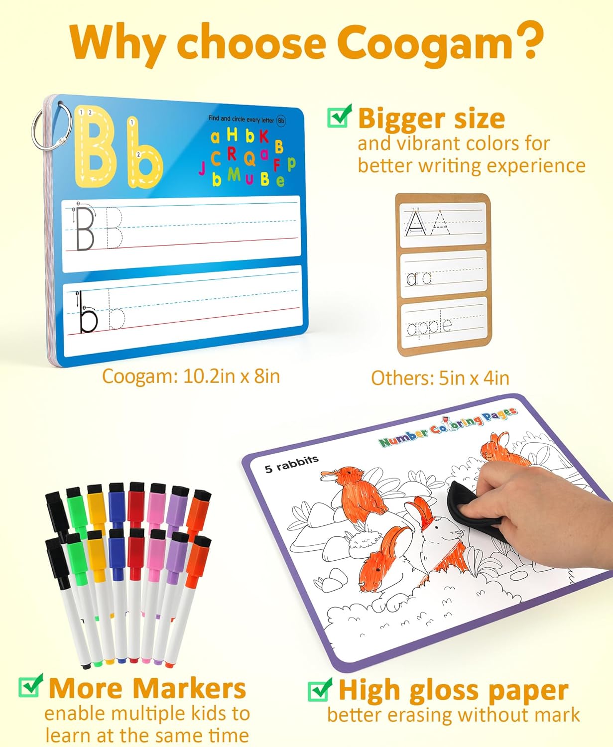 Double Sided Write and Wipe Tracing Flashcards – Coogam