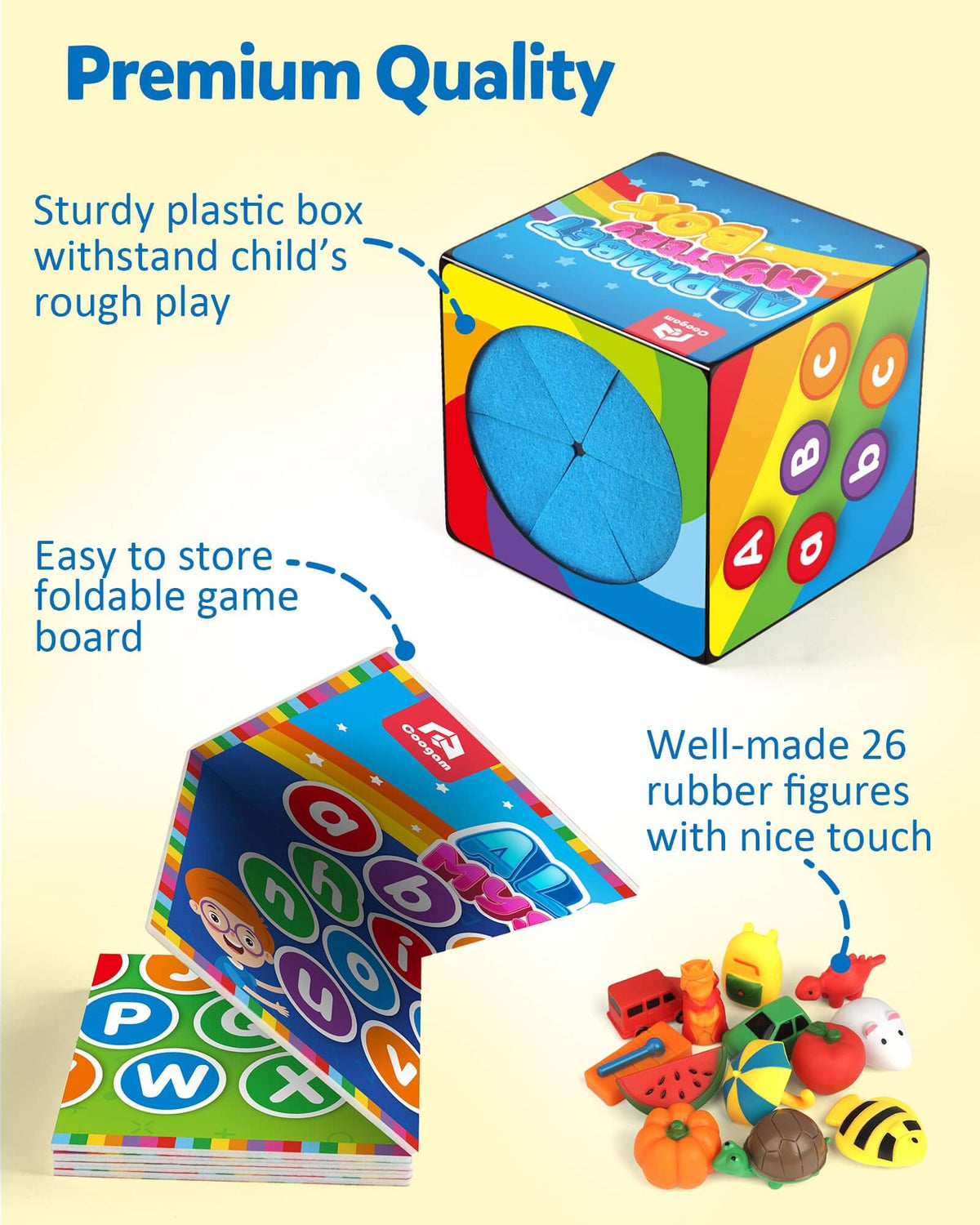 Alphabet Card Box Alphabet Mystery Surprise Box – Coogam