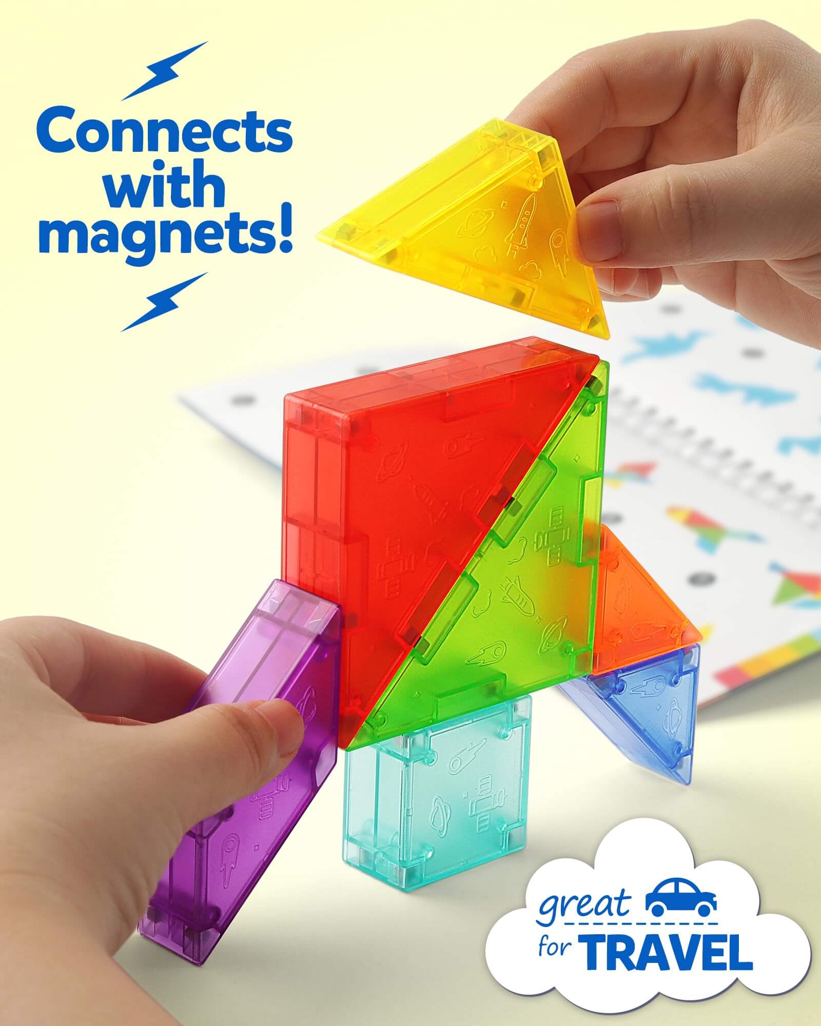 Coogam Magnetische Reizen Tangram-puzzels Boekspellen IQ Educatief speelgoed voor kinderen Volwassenen (360 patronen Coogam Magnetische Reizen Tangram-puzzels Boekspellen IQ Educatief speelgoed voor kinderen Volwassenen (360 patronen