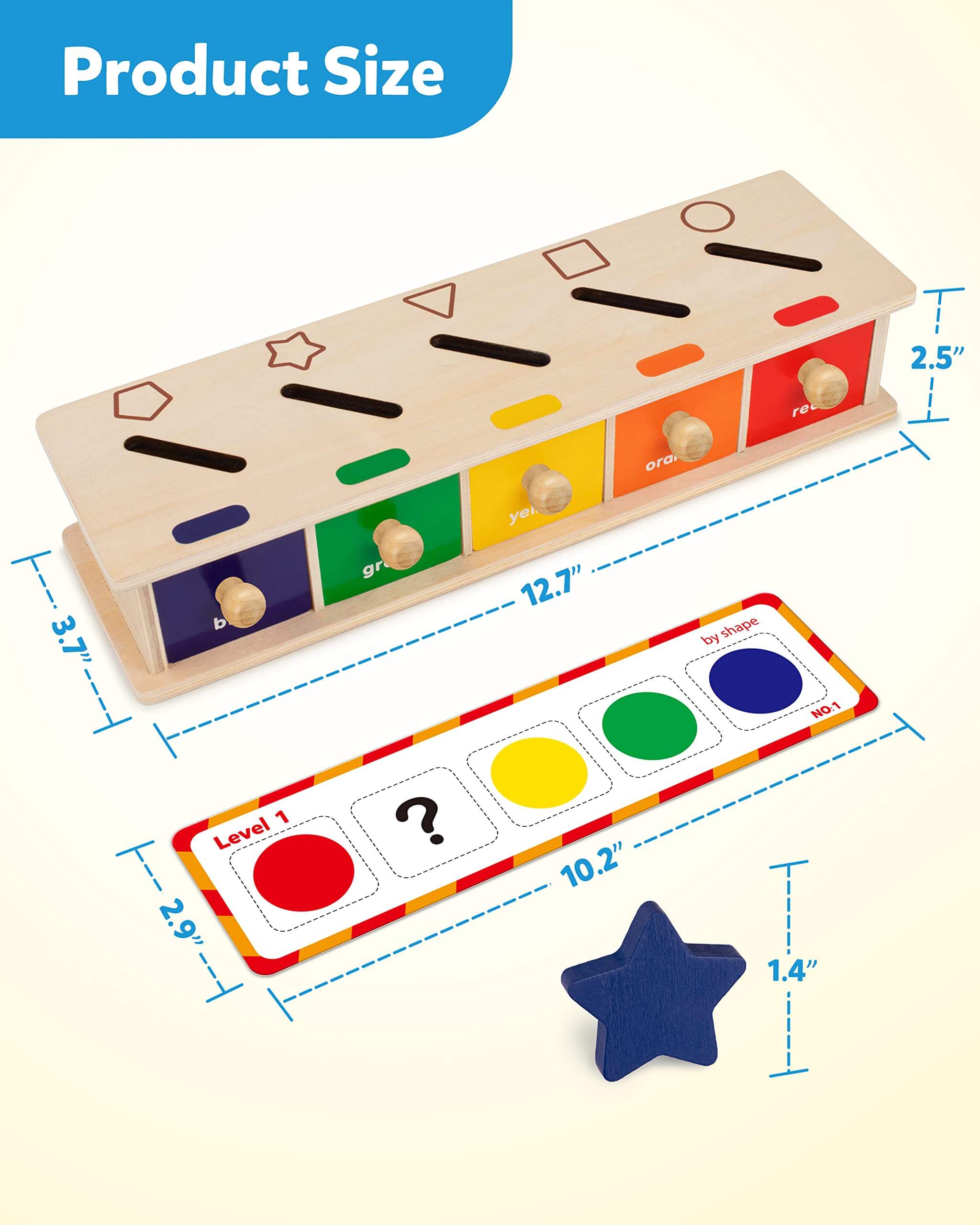 Sorting Games Diy Box Wooden Color Shape Sorting Box Game – Coogam