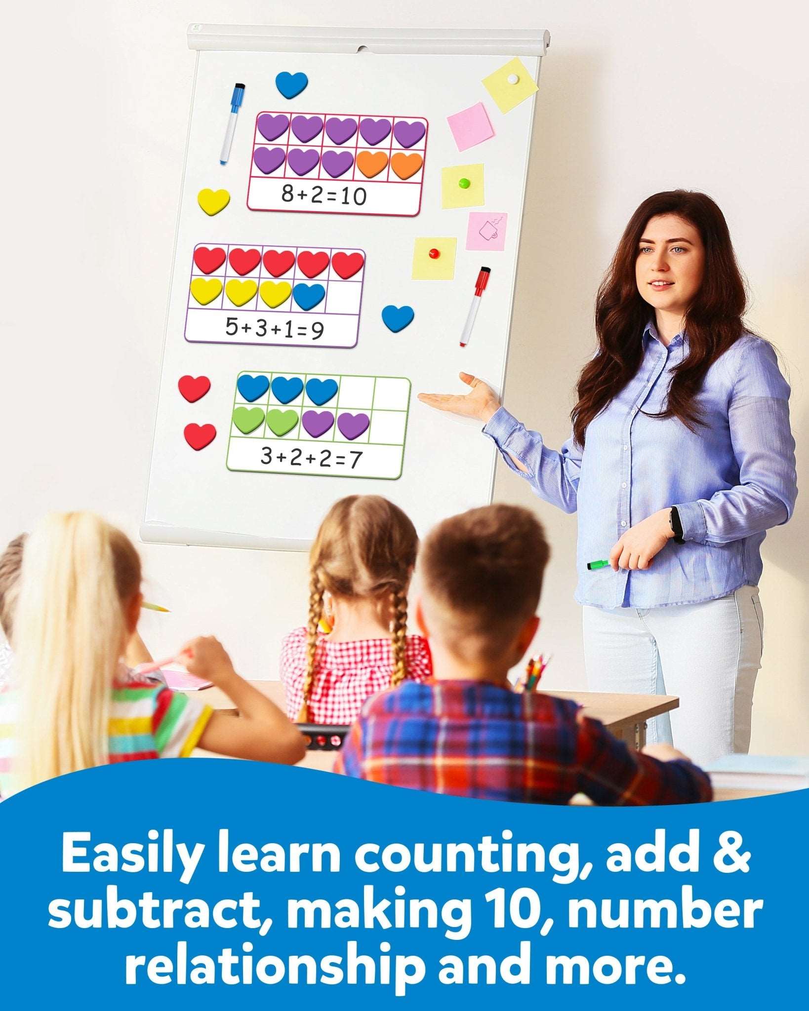 Magnetic Ten Frames Math Manipulative for Kids – Coogam