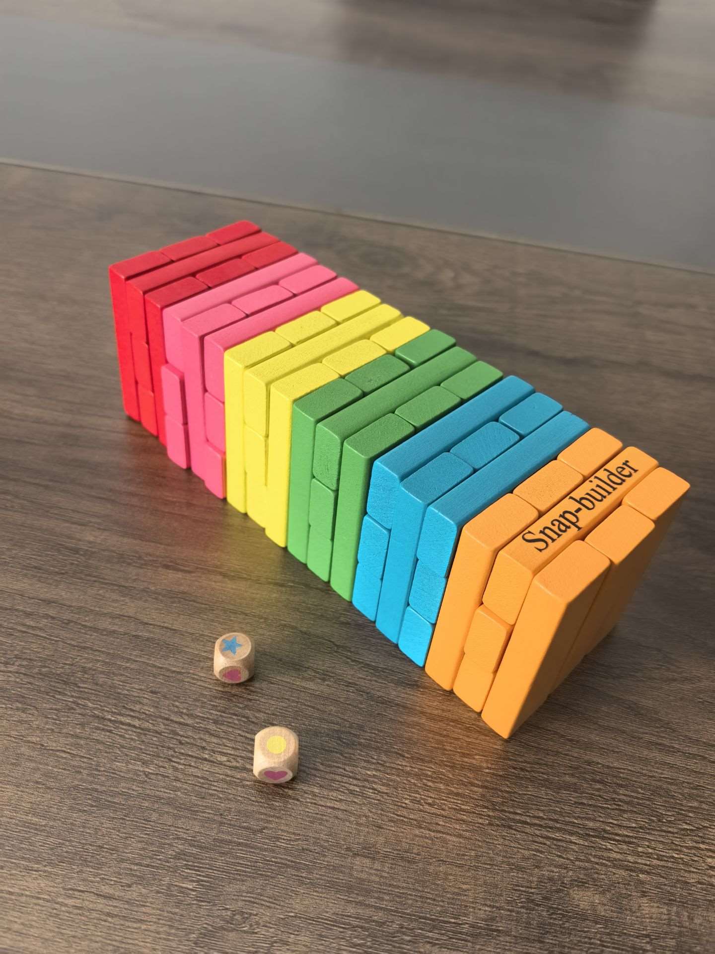 Snap-builder Wooden Blocks Stacking Game – Coogam