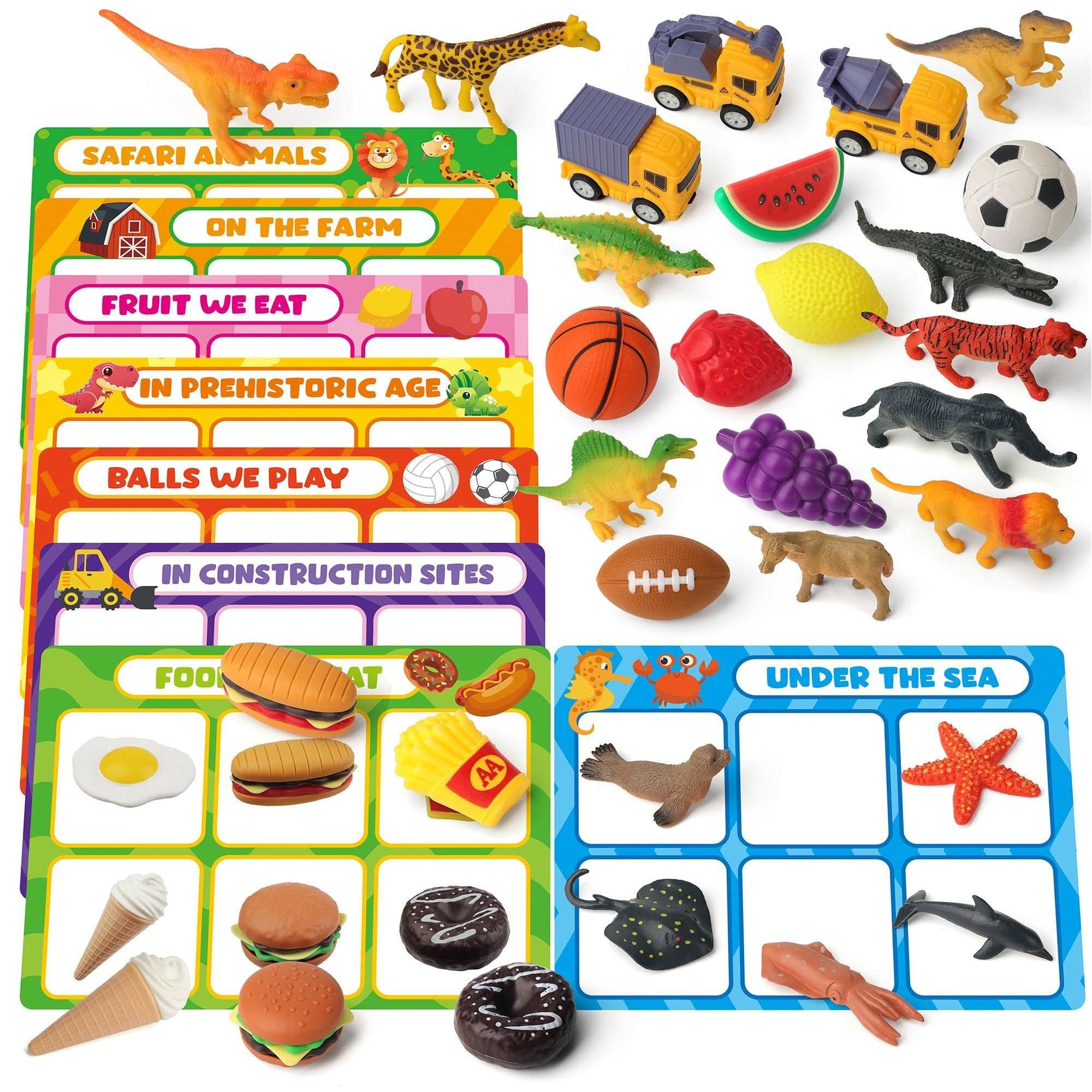 Sort These Things Theme Sorting ToyMulti-theme Sorting Toy: There are 6 wild animals, 6 ...