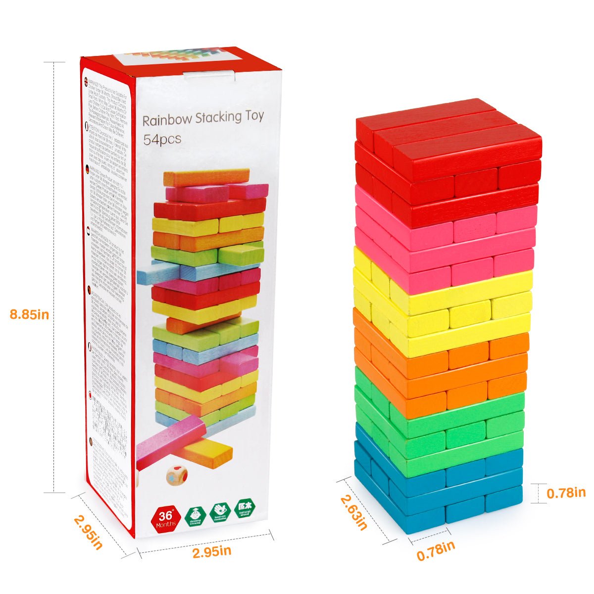 Wooden Blocks Stacking Game – Coogam