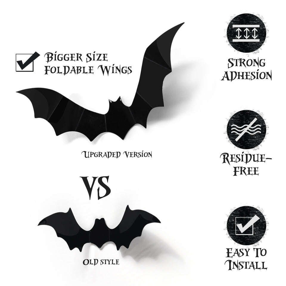 Coogam Halloween 3D Bats Decoration