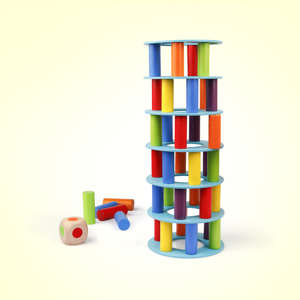 Wooden Tower Stacking Game