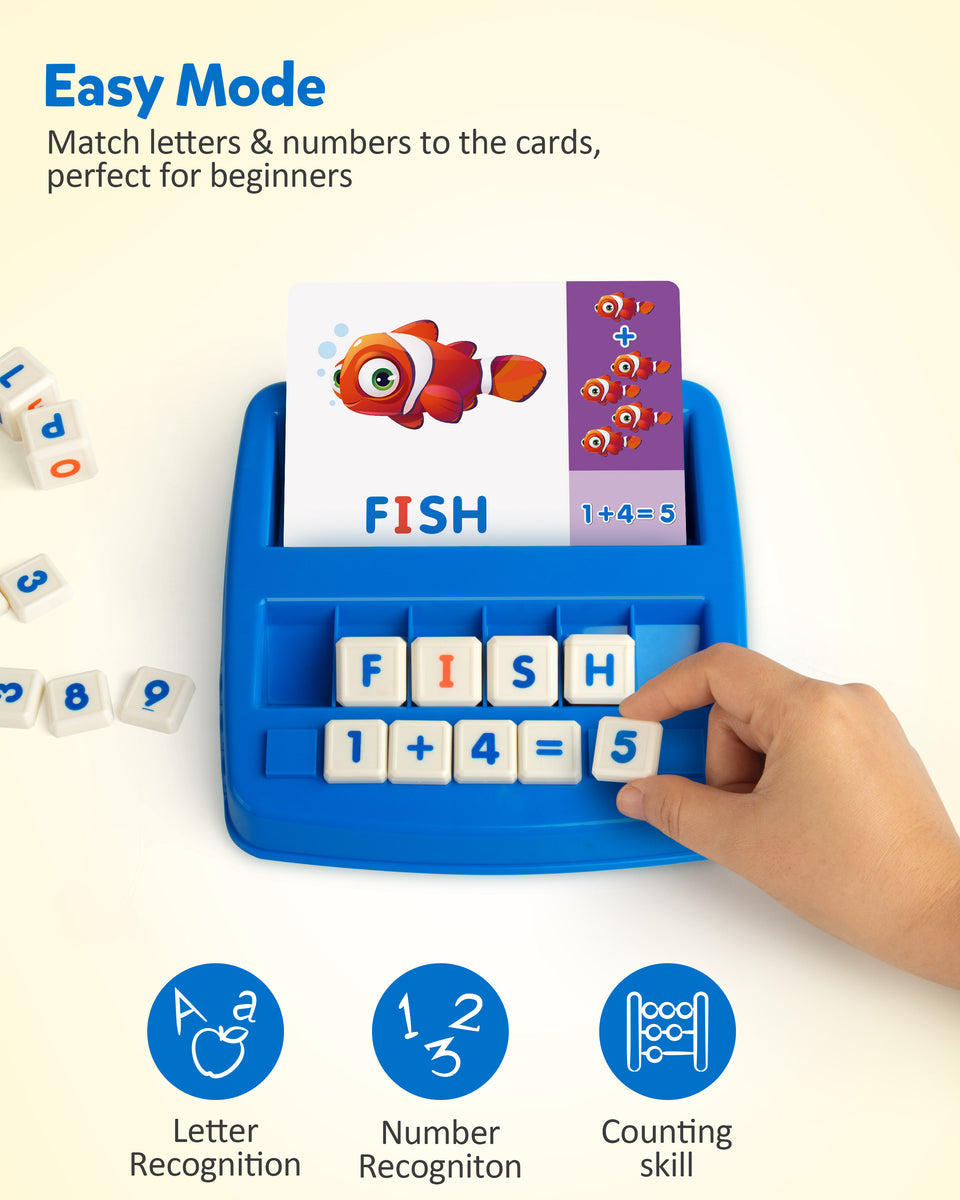 Coogam Matching Letter Game, Alphabet Spelling Reading Flash Cards