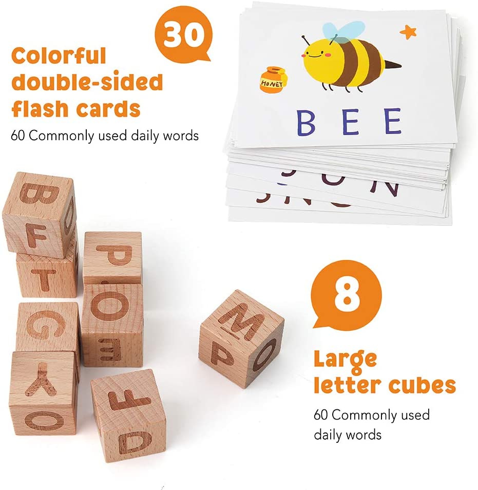 Spelling Games Wooden Matching Letters Toy