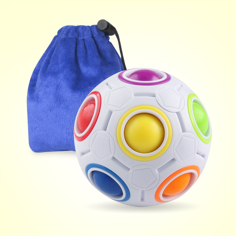 Rainbow Puzzle Ball with Pouch Color