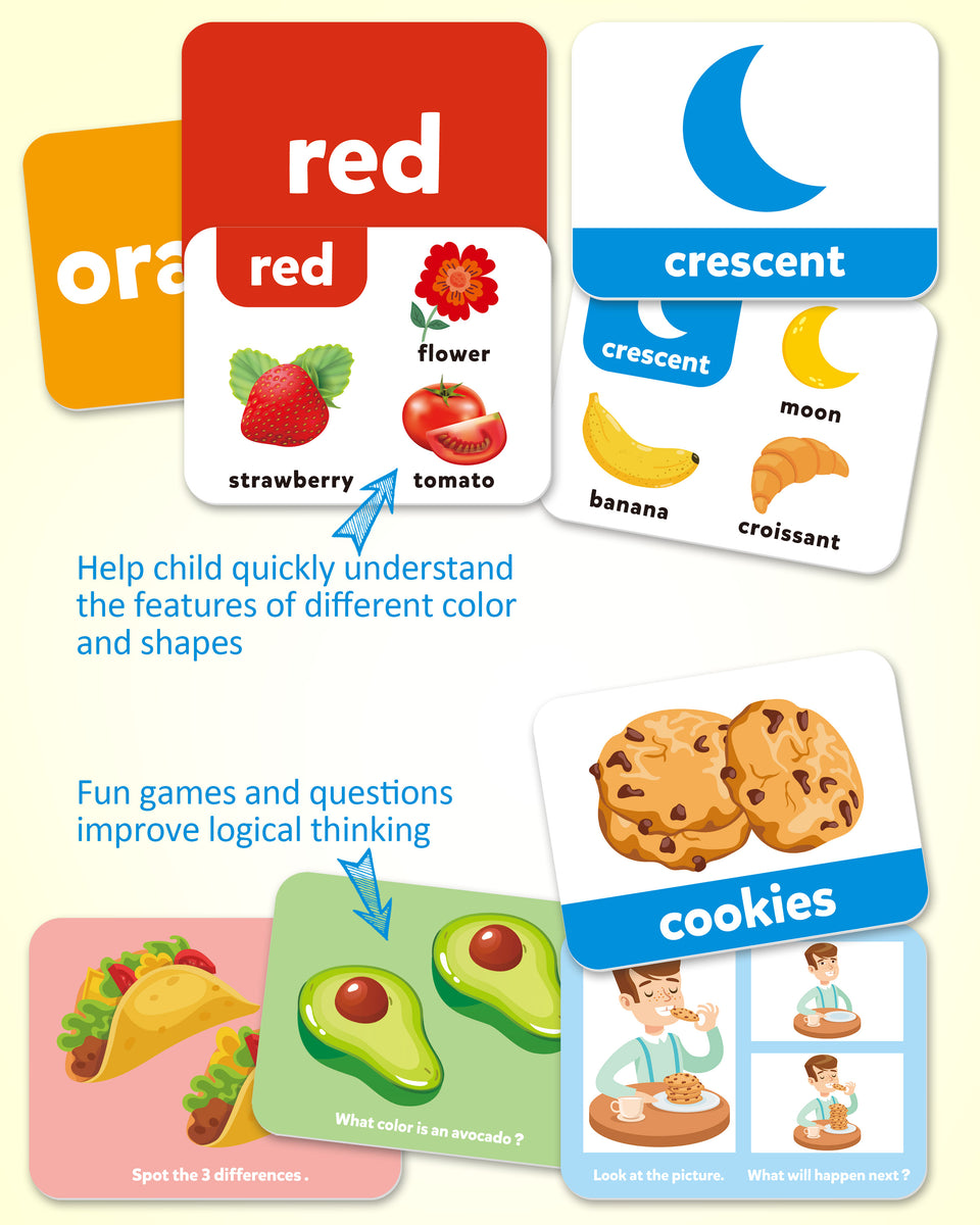 Coogam Double-Sided Learning Flash Cards Toy Set