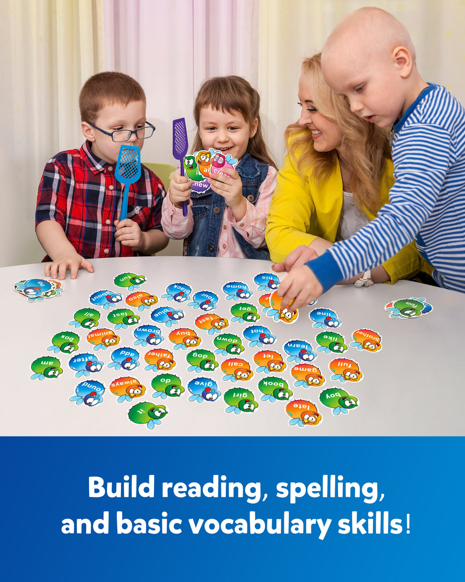  Gamenote Sight Words Game - 520 Dolch Fry Site Words with 4 Fly  Swatters from Pre K to 3rd Grade Swat Educational Learning Games for  Kindergarten Classroom : Toys & Games
