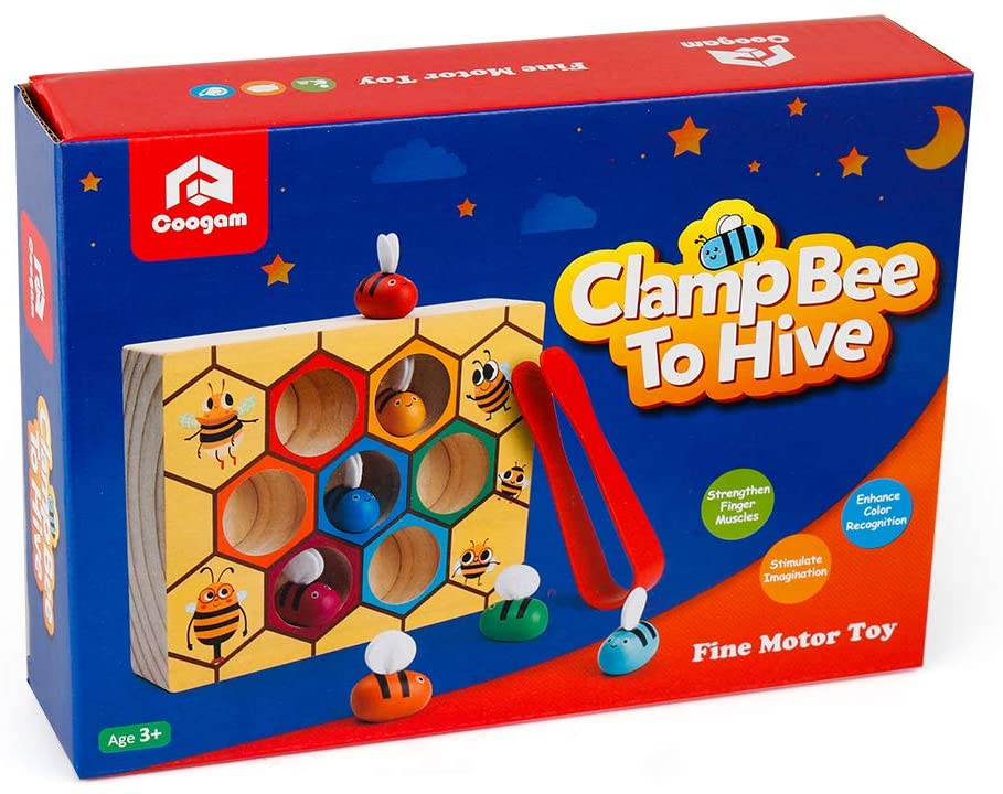 10 Pcs abelhas para crianças - Clamp Bee to Hive Matching Jogo