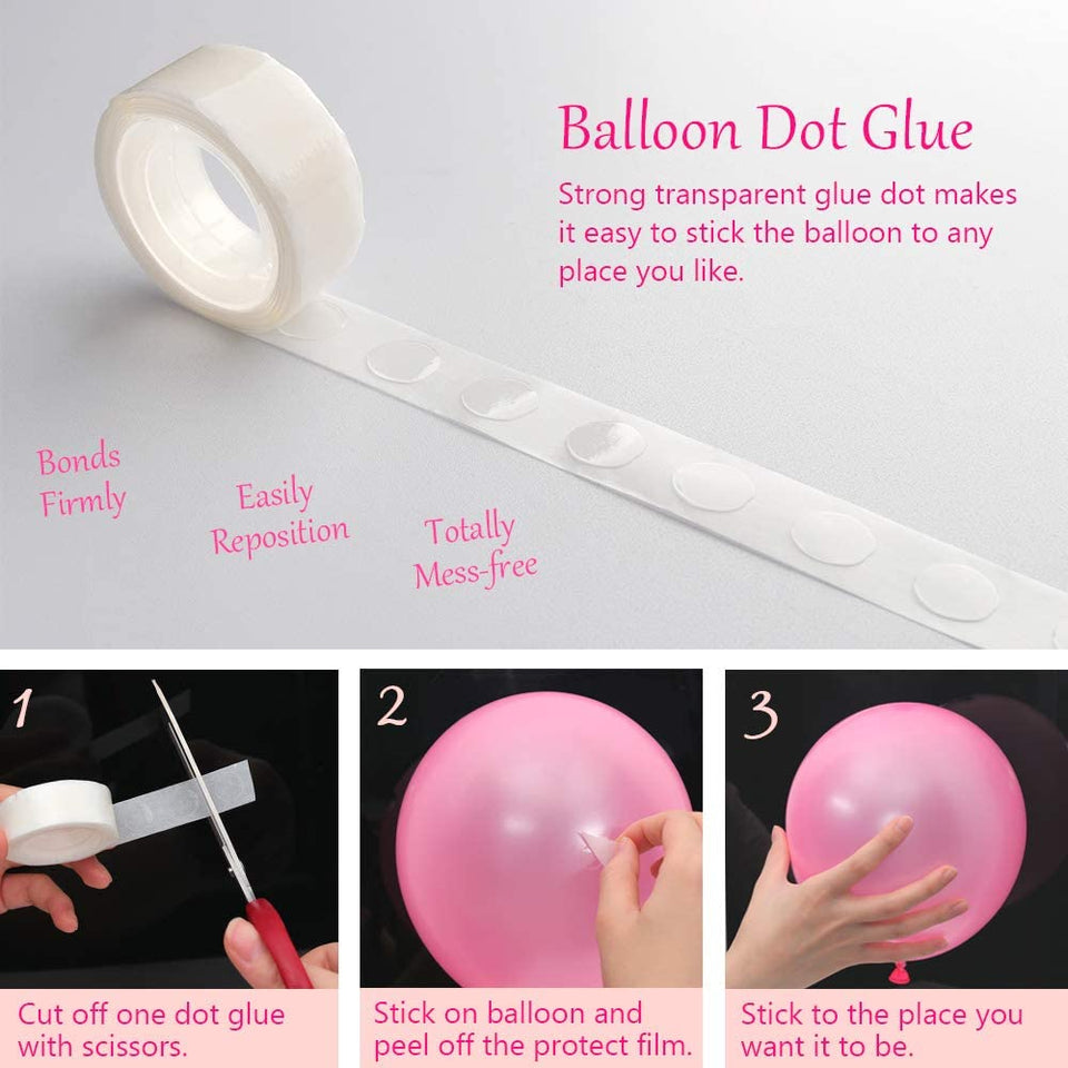 Balloon Decorating Strip Kit for Arch Garland 32Ft Balloon Tape Strip Dot  Glue