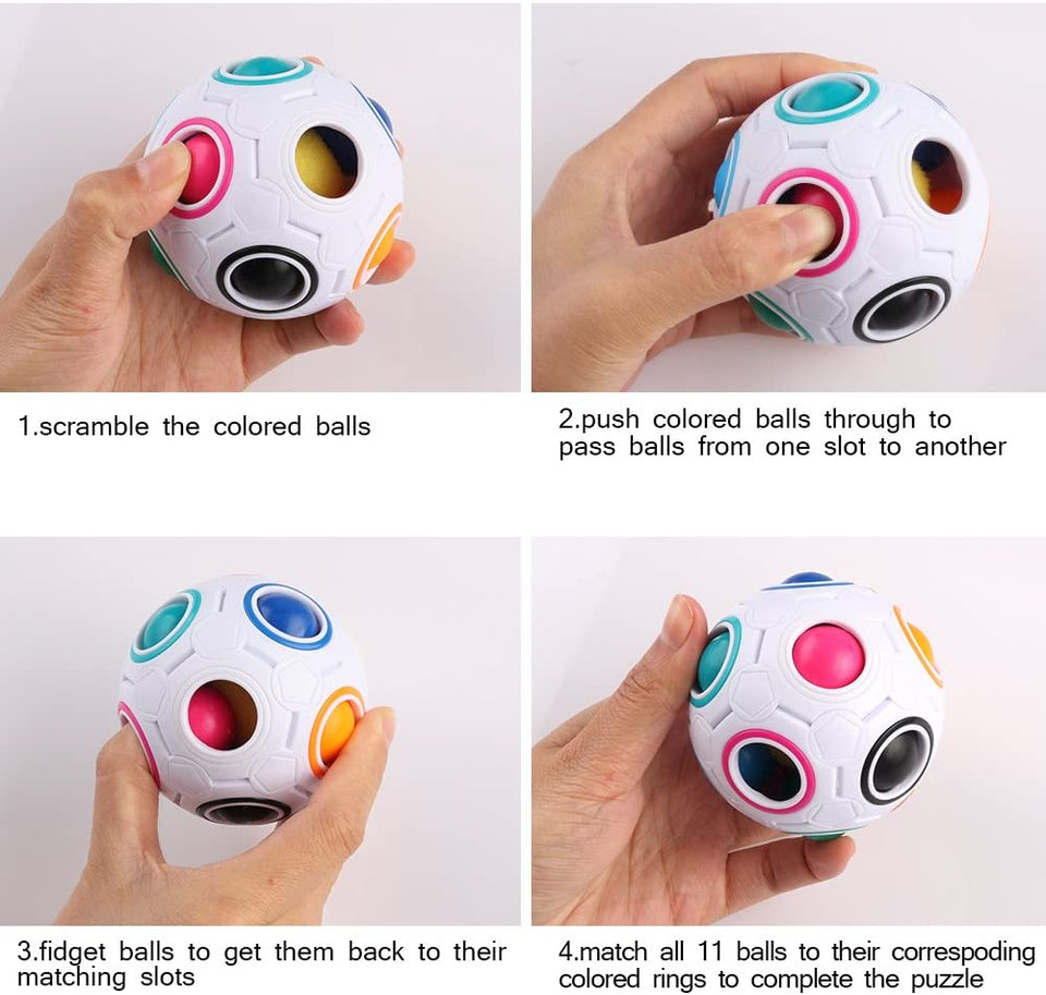 Rainbow Puzzle Balls Color-Matching Game Fidget Toy