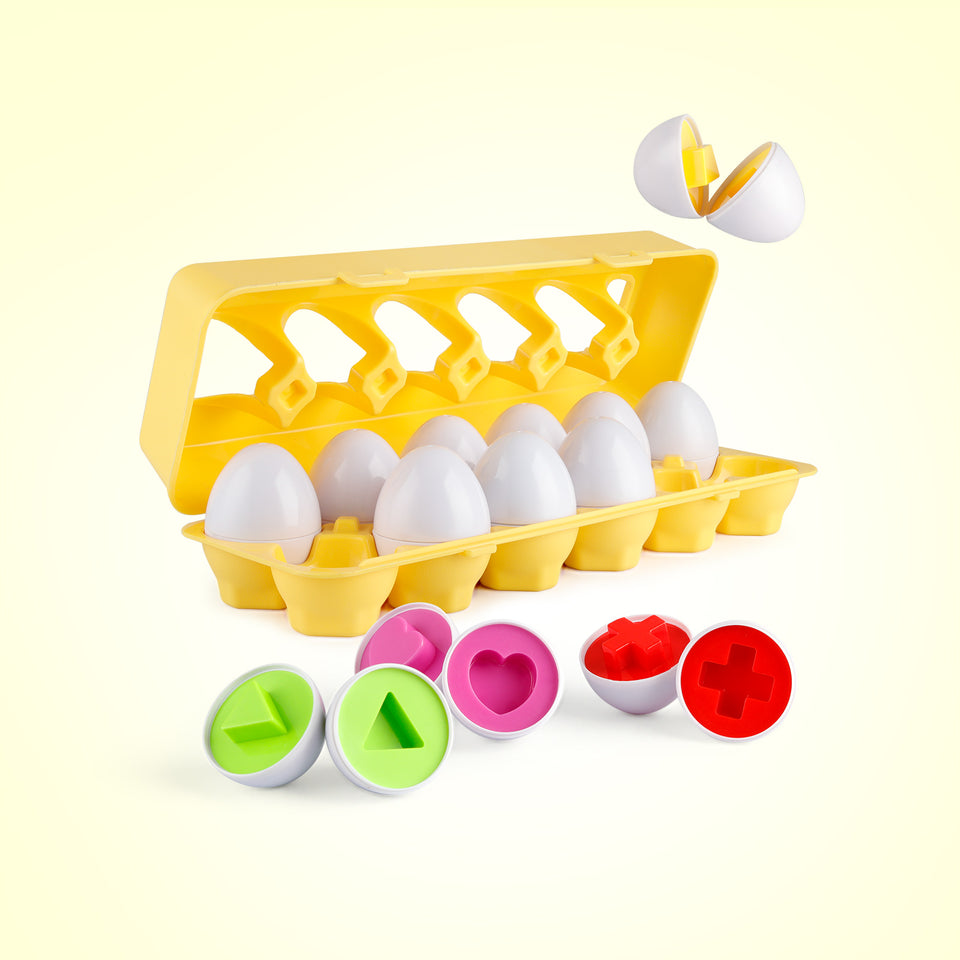 Matching Eggs Color & Shape Sorter Puzzle